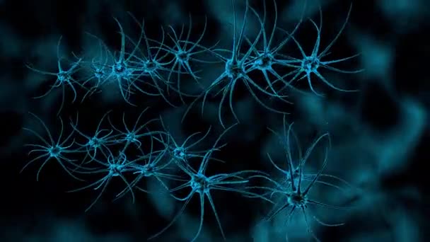 Animazione Rendering Cellule Neuronali — Video Stock