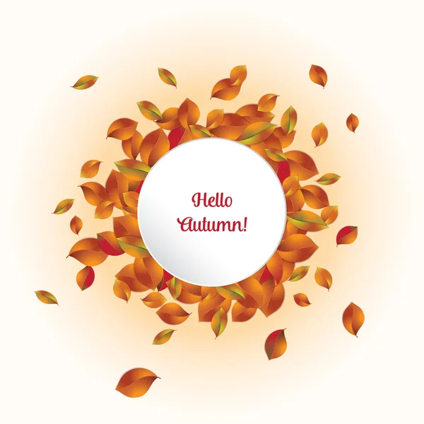 Hello Autumn banner — Stock Vector