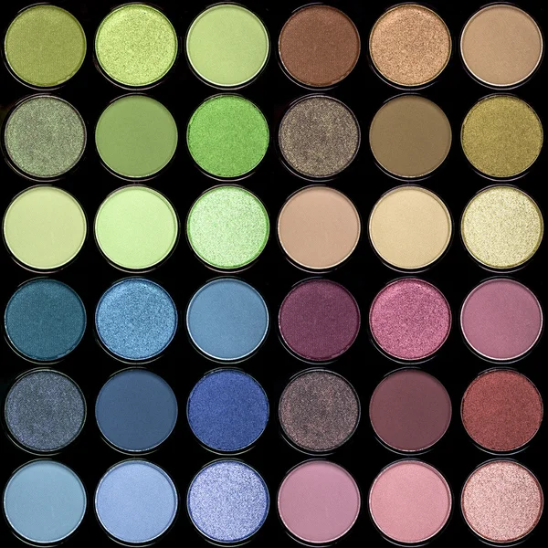 Paleta de sombras em tons coloridos — Fotografia de Stock