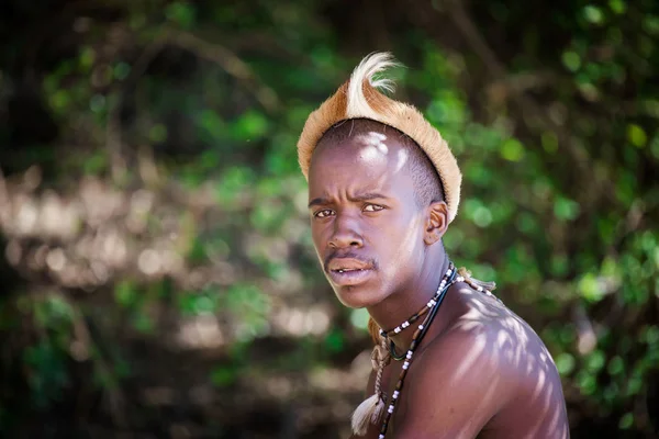 Retrato de un guerrero zulú — Foto de Stock