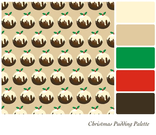 Christmas pudding palette — Stock Vector
