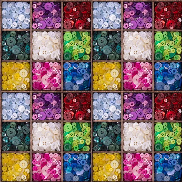 다채로운 단추 원활한 패턴 — 스톡 사진