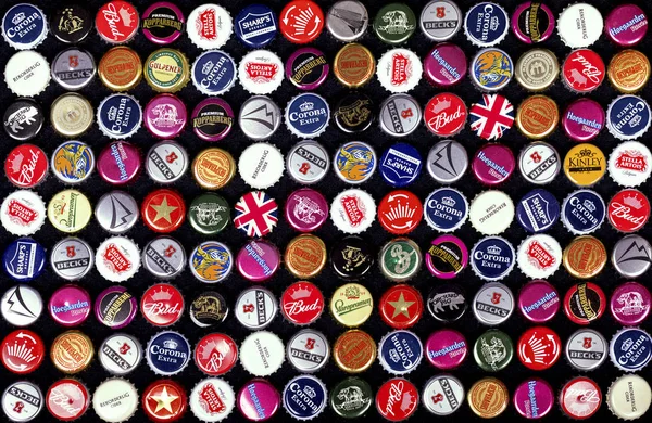 Background of bottle caps — Stock Photo, Image