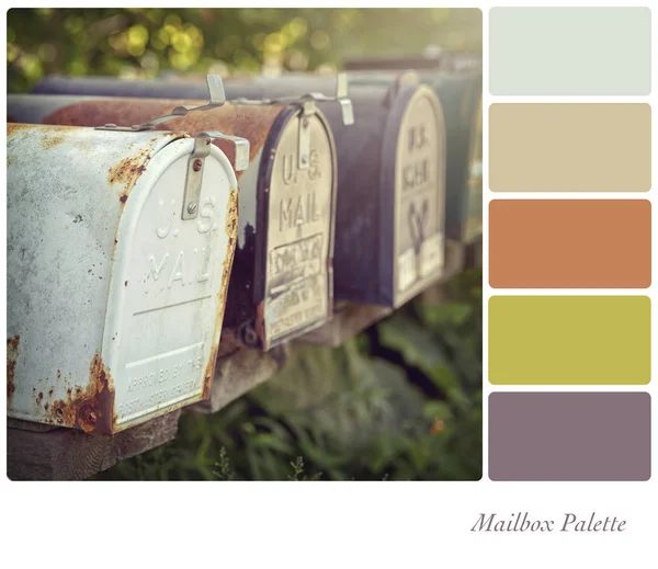 Bize posta kutuları paleti — Stok fotoğraf