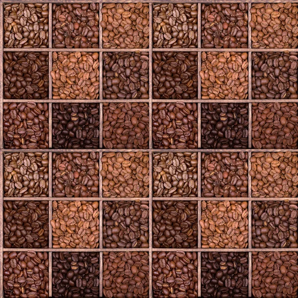 Seamless background of coffee beans — Stock Photo, Image