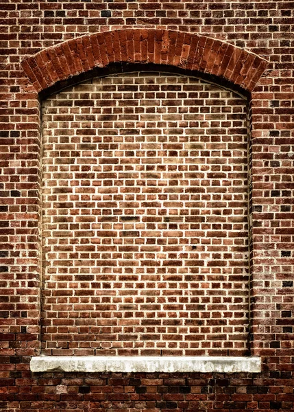 Decorative brickwork arched frame — Stock Photo, Image