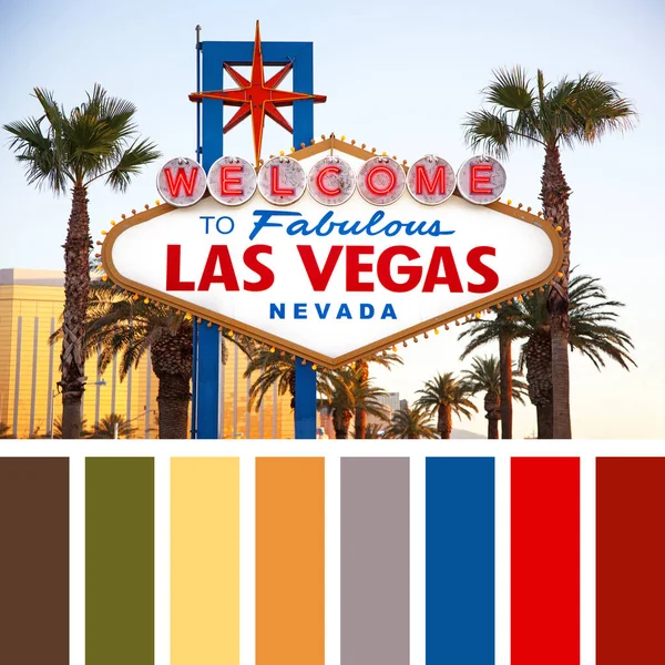 Welkom bij Las Vegas palet — Stockfoto