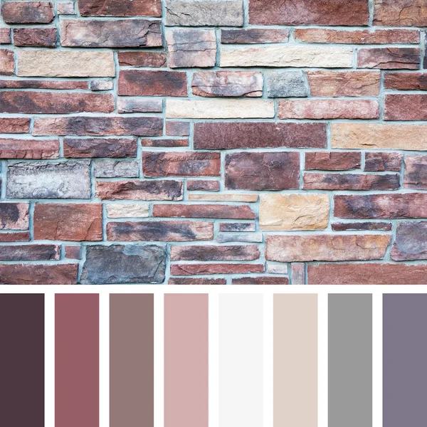 Geometrische Steinmauer-Palette — Stockfoto