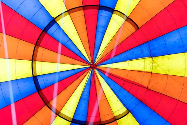 Buntes Aufgeblasenes Baldachin Eines Heißluftballons Radial Abstrakter Hintergrund Rot Orange — Stockfoto