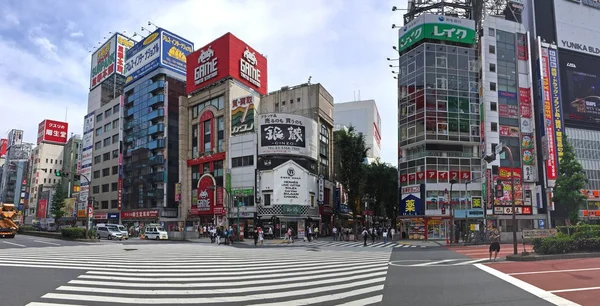 Panorama of shopping street — Stock Photo, Image
