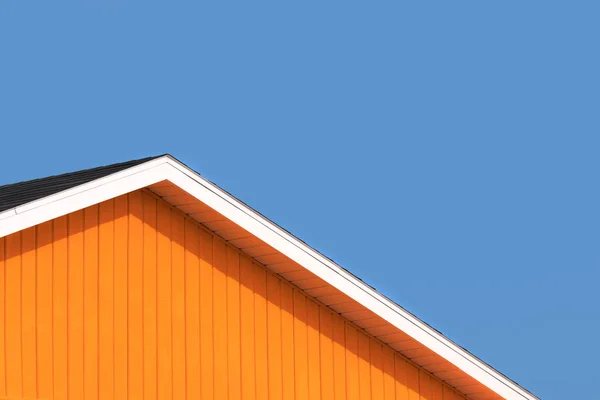 加拿大的玛格丽塔群岛典型木屋的屋顶细节 文本空间的简约风格 — 图库照片