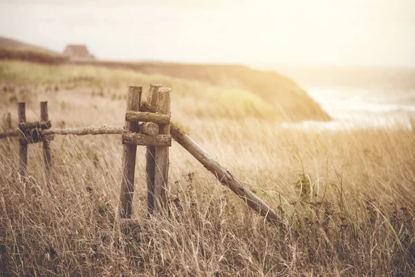 Ein Rustikaler Zaun Harve Aubert Magdalenen Inseln Kanada Matte Verarbeitung — Stockfoto
