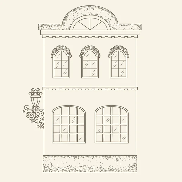 Maison vectorielle dessinée à la main — Image vectorielle