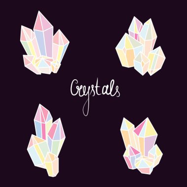 Kristaller ve çizim mineraller