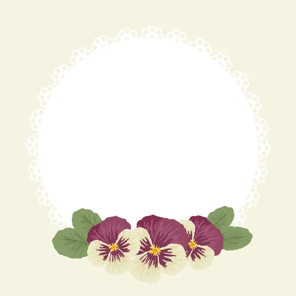 Hermosa plantilla de tarjeta en blanco vintage con pantaletas — Vector de stock