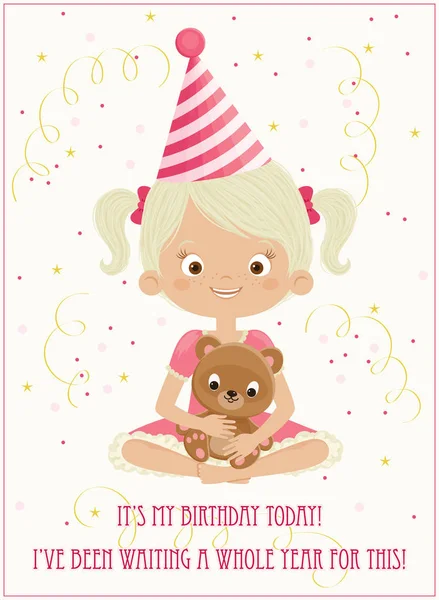 Happy birthday girl — Stock Vector