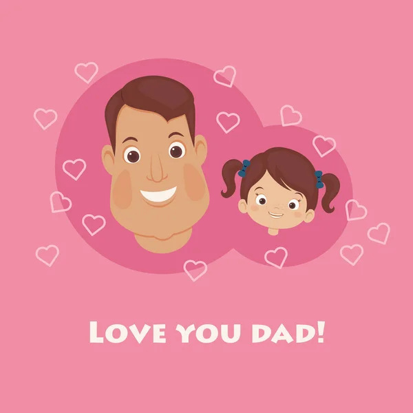 Tarjeta del día del padre — Vector de stock