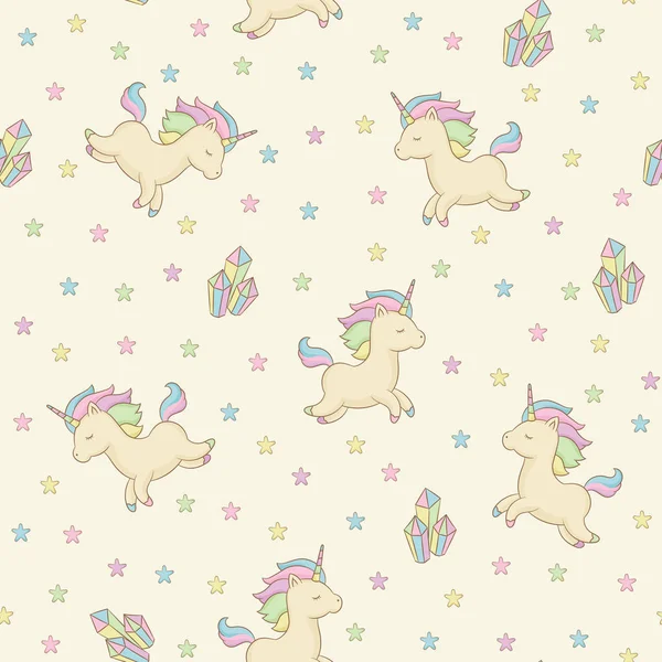 Unicorn seamless mönster — Stock vektor
