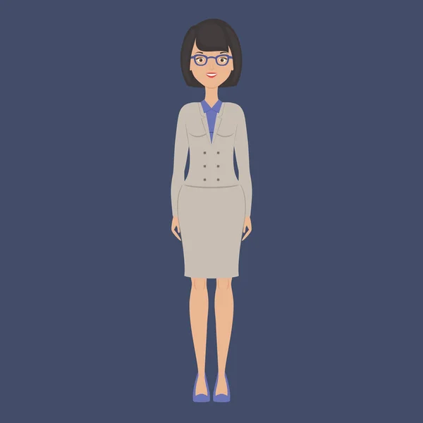Femme d'affaires rester seule — Image vectorielle