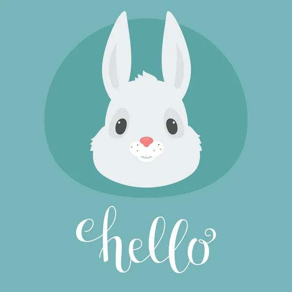 Mignon lapin / tête de lapin — Image vectorielle