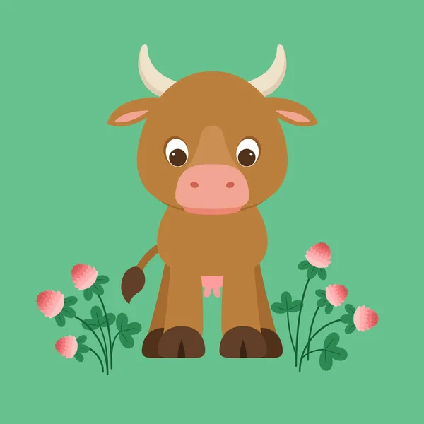 Carino cartone animato mucca — Vettoriale Stock