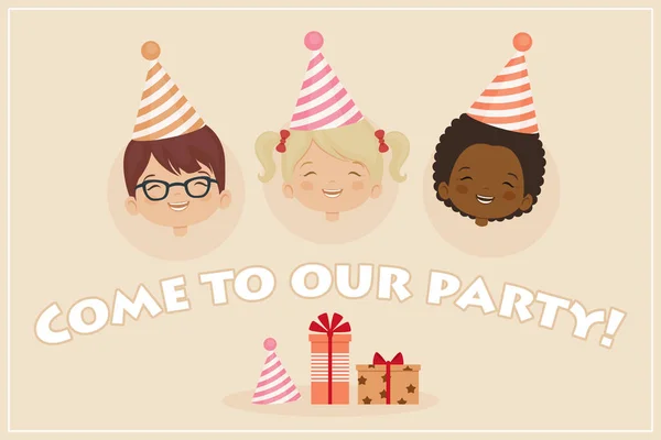 Шаблон запрошення на вечірку на день народження — стоковий вектор