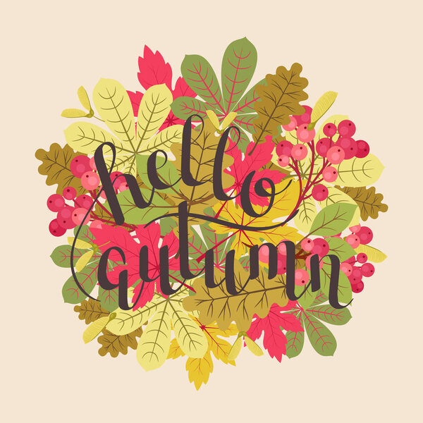 Hello autumn/fall inspirational quote