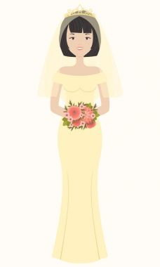 Gelin elinde bir buket