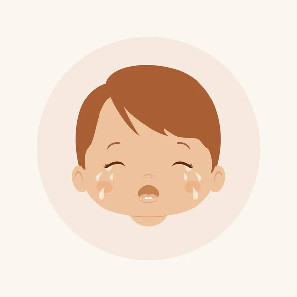 Weinender kleiner Junge — Stockvektor