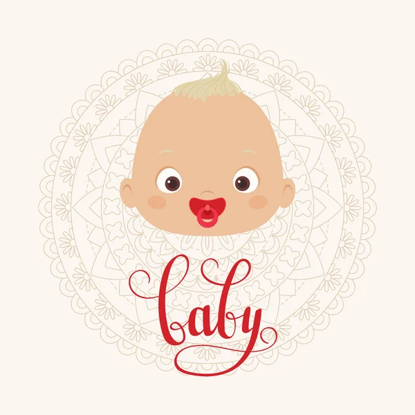 Baby with pacifier — Stock Vector