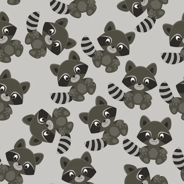 Raccoon seamless pattern/wallpaper — Stock Vector