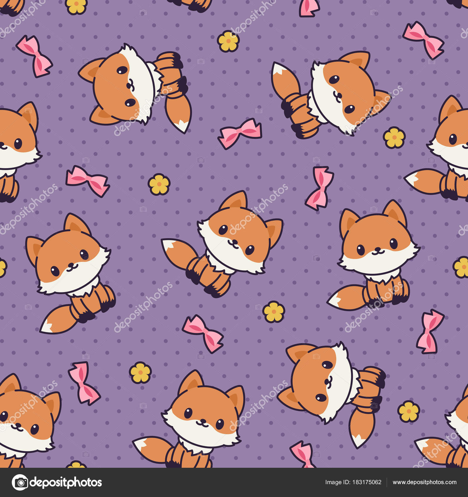 Kawaii Foxes Seamless Vector Pattern Wallpaper Stock Vector Image By C Natalie Art Kawaii Foxes Seamless Vector Pattern Wallpaper Stock Vector Image By C Natalie Art