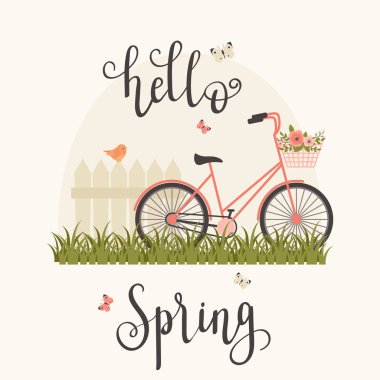 Spring concept vector illustration clipart