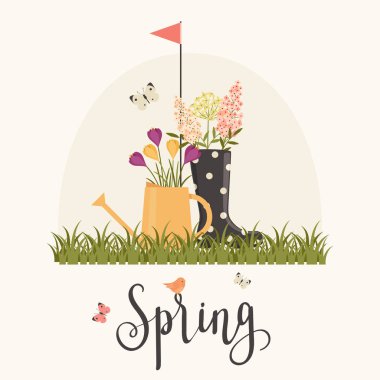 Spring concept vector illustration.  clipart
