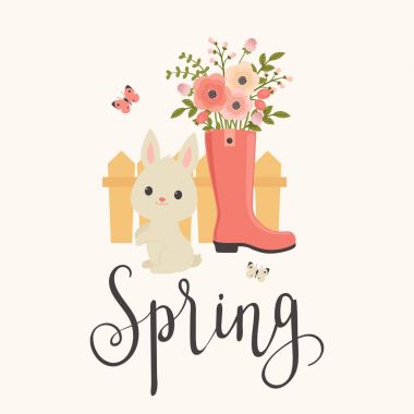 Spring concept vector illustration clipart