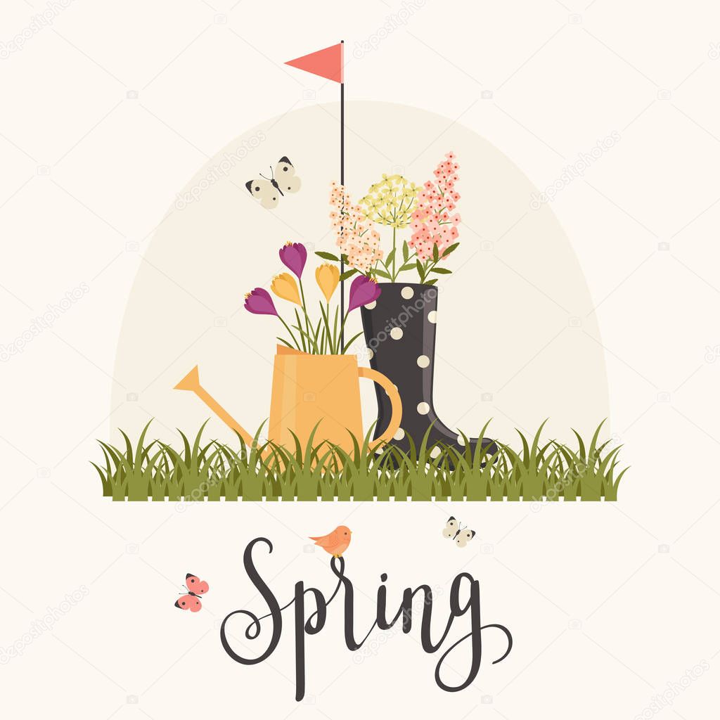 Spring concept vector illustration. 