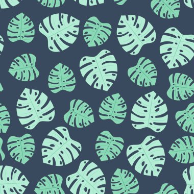 Monstera vektör Dikişsiz desen bırakır