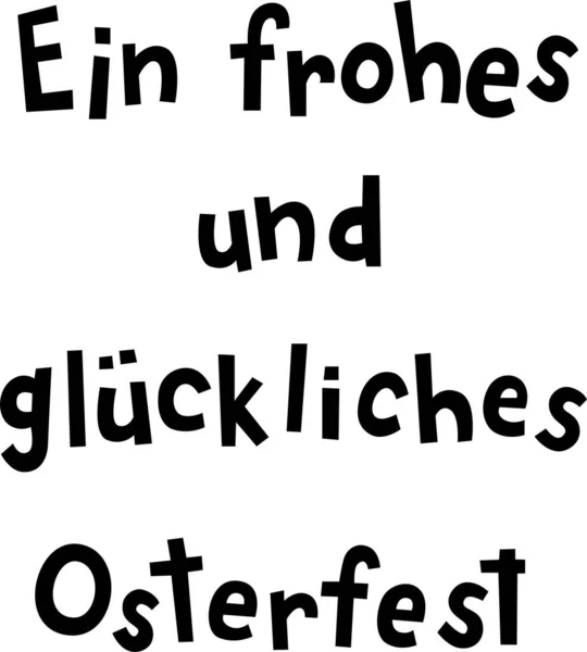 Ostergrusse Letras Vectoriales Dibujadas Mano Alemán Inglés Significa Saludos Pascua — Vector de stock