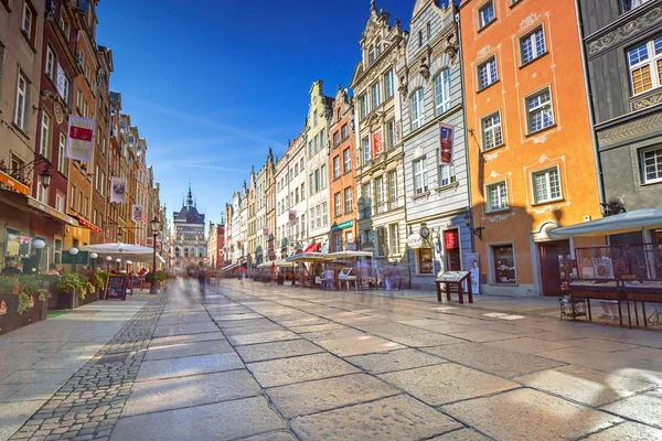 O uzun Lane sokakta Gdansk, Polonya'nın eski şehir — Stok fotoğraf