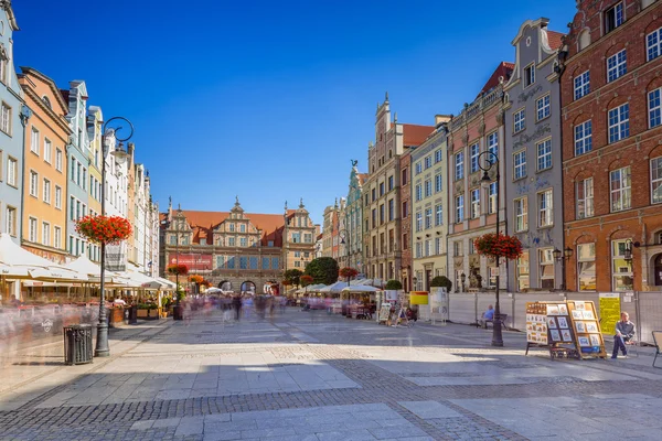 Gdansk eski kasaba uzun Lane sokakta — Stok fotoğraf