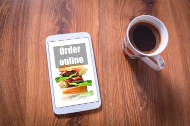 Tablet bilgisayarda hızlı yemek siparişi