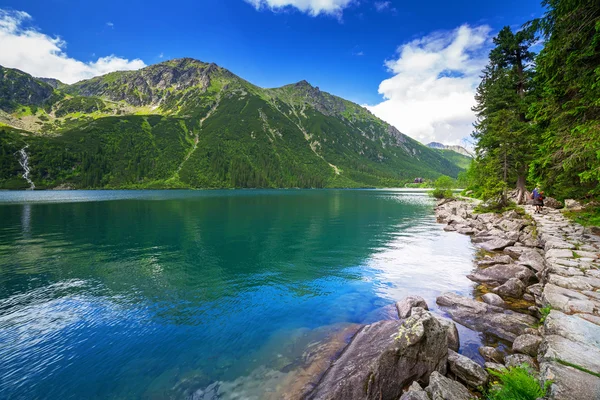 Oog van de zee meer in Tatra bergen — Stockfoto