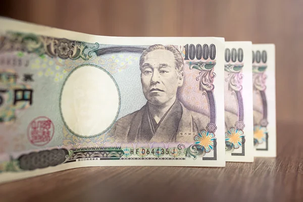 Notas de iene japonês — Fotografia de Stock