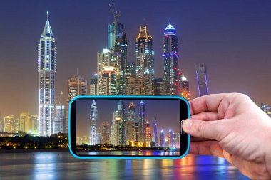 Smartphone seyahat fotoğraf yapma
