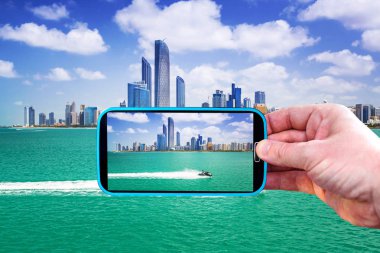 Smartphone seyahat fotoğraf yapma