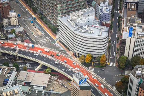 Luchtfoto van Tokyo metropolis van de 60ste verdieping van de stad van de zon — Stockfoto