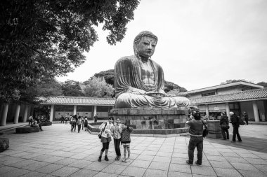 Büyük Buda, Kamakura, Japonya heykeli turist