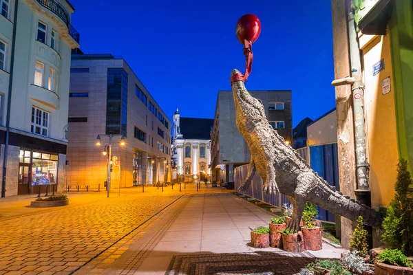 Architectuur van het marktplein in Wroclaw in de schemering — Stockfoto