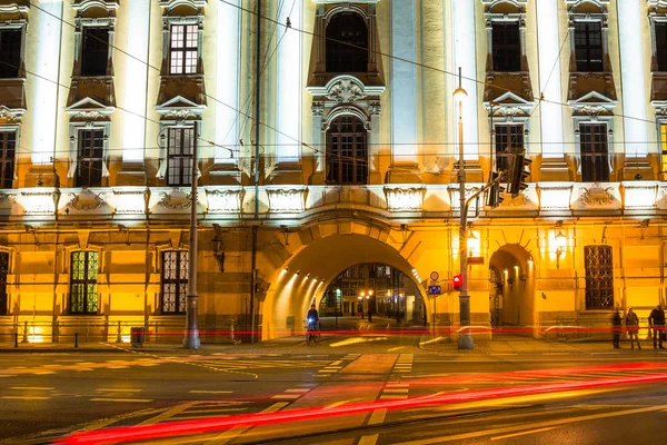 Arquitetura da cidade velha em Wroclaw ao entardecer — Fotografia de Stock