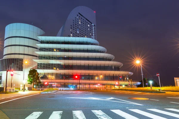 Paisaje urbano de la ciudad de Yokohama de noche — Foto de Stock